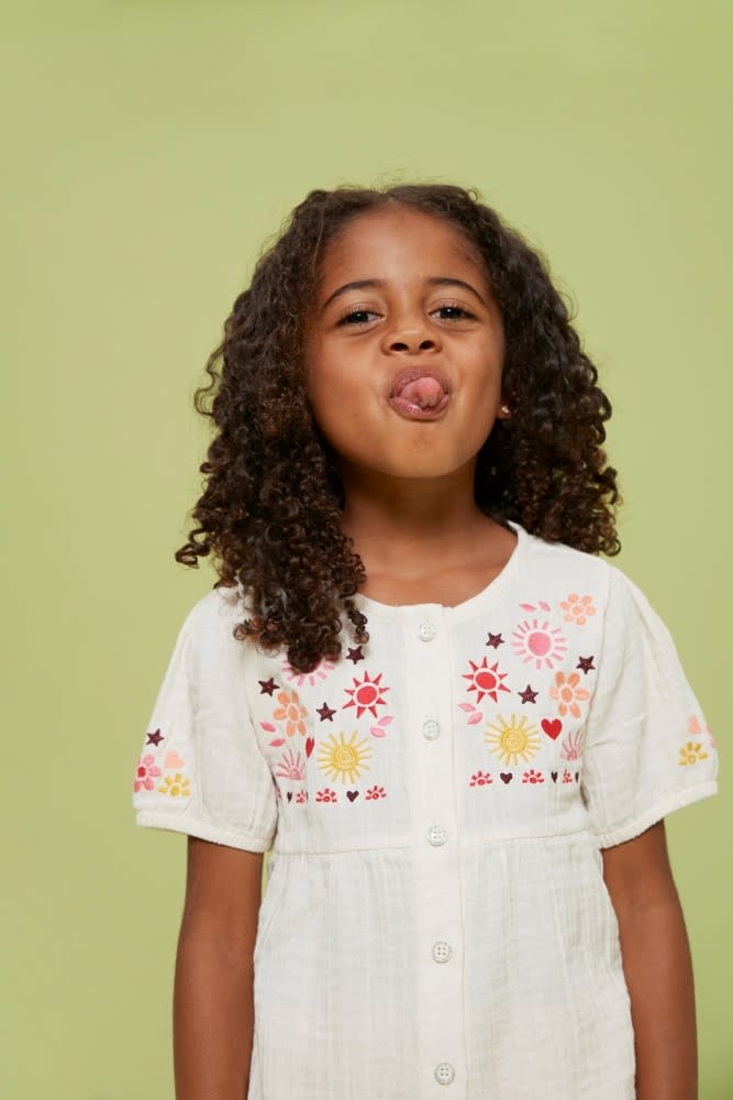 Jubel Jubel blouse mousseline met embroidery  - Salsa Sunset offwhite