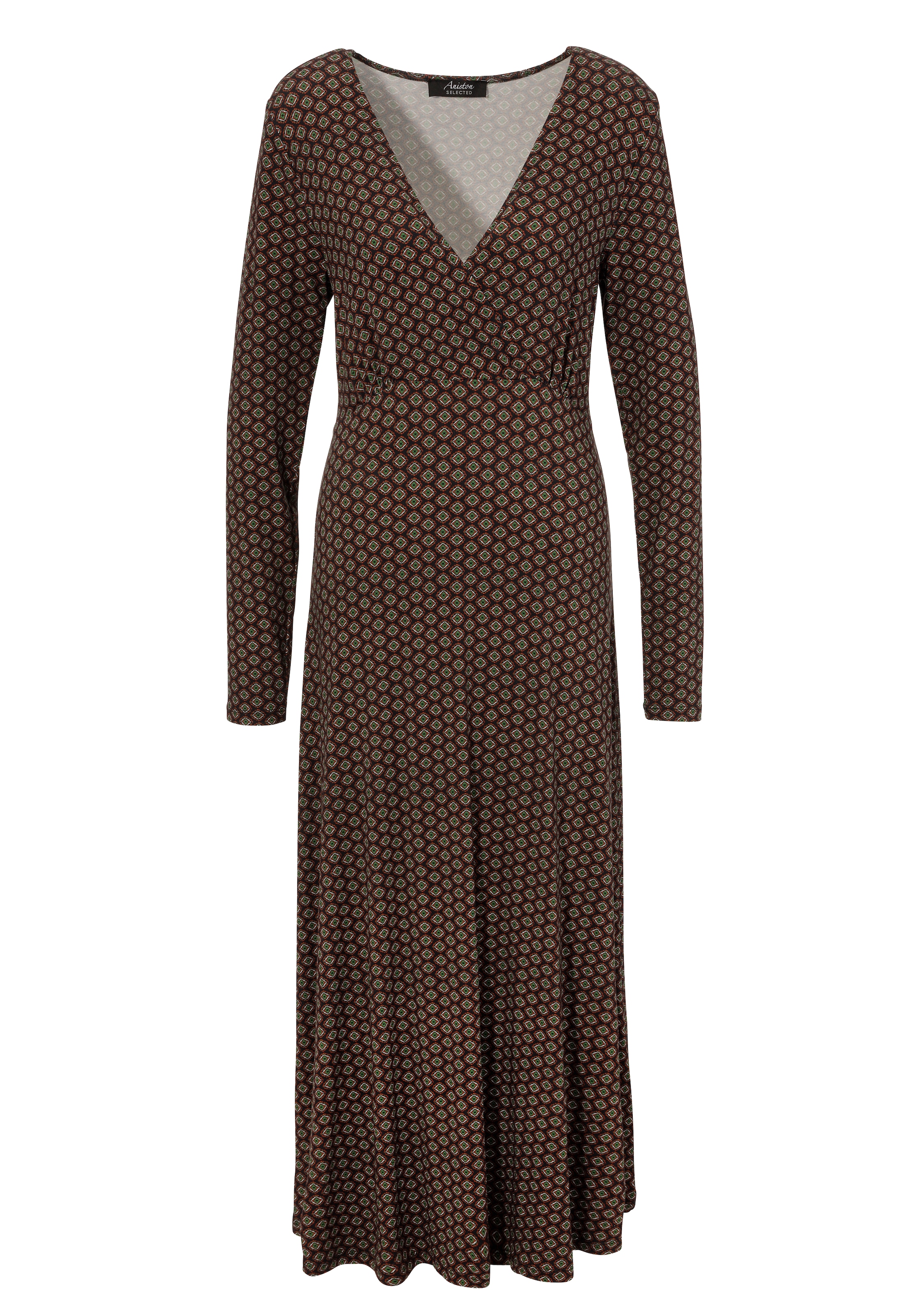 Aniston SELECTED Maxikleid mit V-Ausschnitt in Wickeloptik und Unterbrustnaht