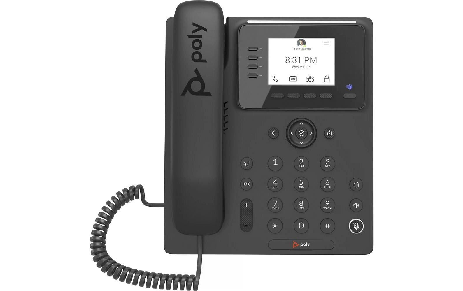 Tischtelefon Poly CCX 350 Microsoft Teams Schwarz<br>Microsoft Teams-Telefon der Einstiegsklasse mit erstklassiger Audioqualität