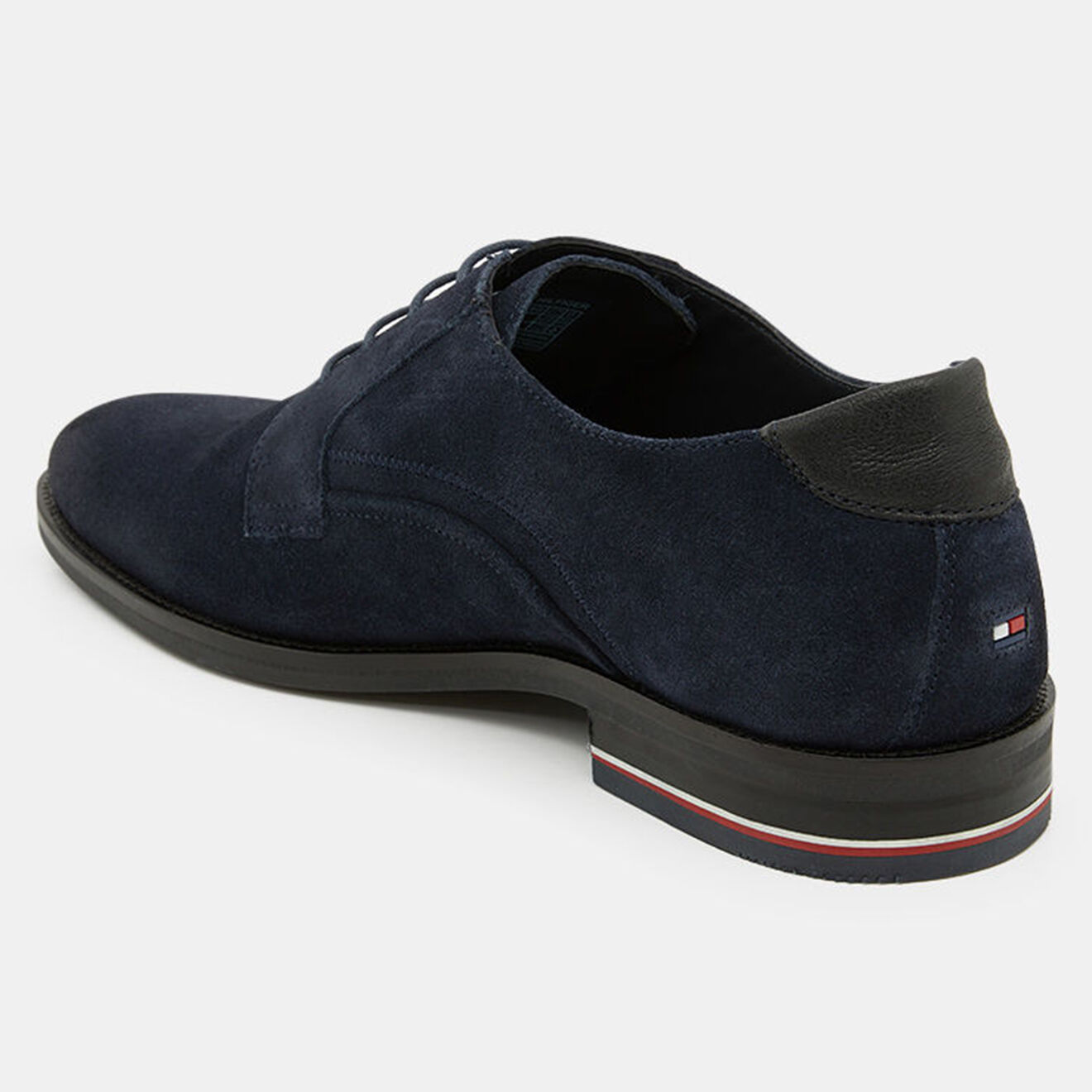 Tommy Hilfiger Derbies en Velours de Cuir Signature bleu marine