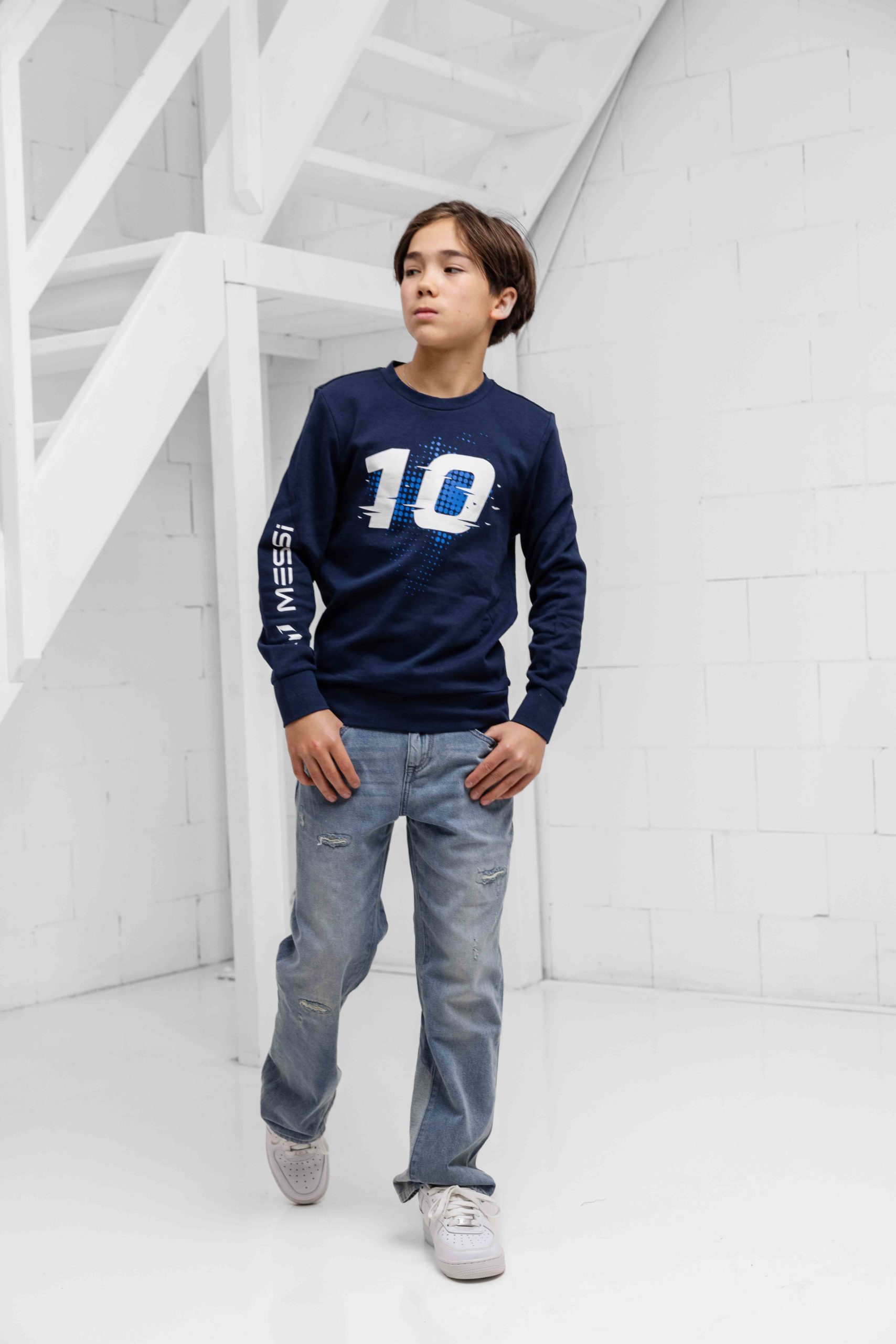 Vingino X Messi Ten Sweater Kids Donkerblauw
