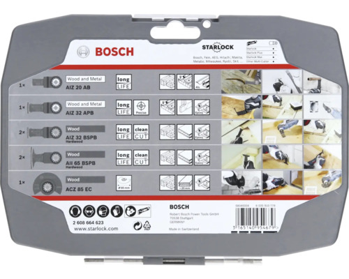 Bosch Starlock houten messenset 7-delig.