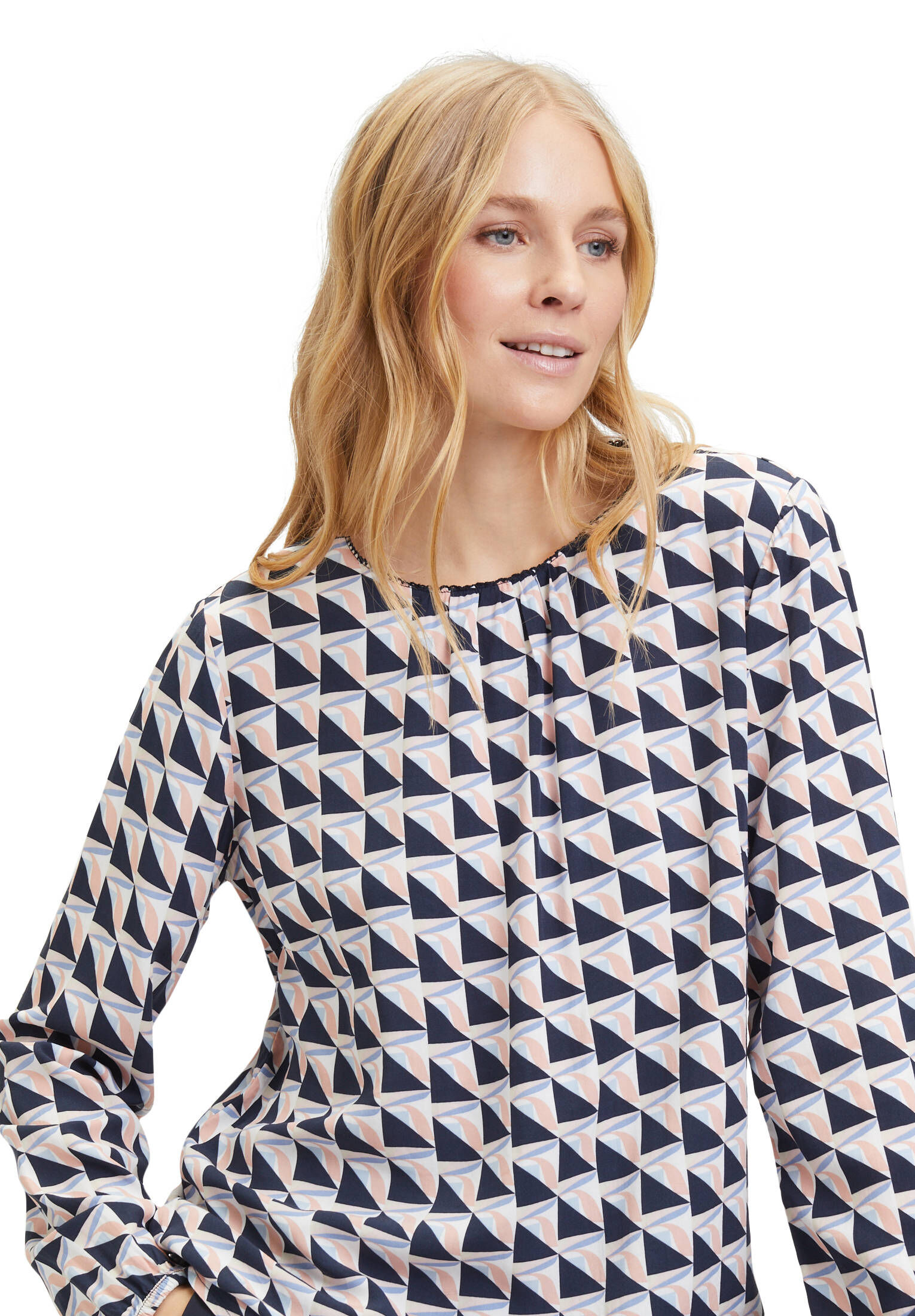 Betty Barclay| Damen Langarm-Bluse mit Rundhalsausschnitt