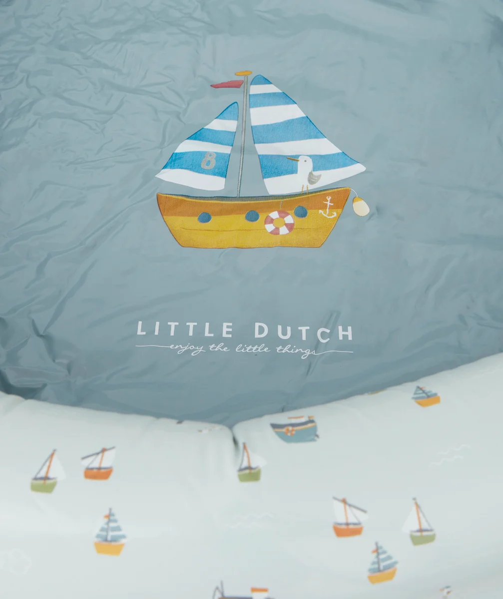 LITTLE DUTCHPISCINE GONFLABLE BLEUE AVEC BATEAUX 80X20CM