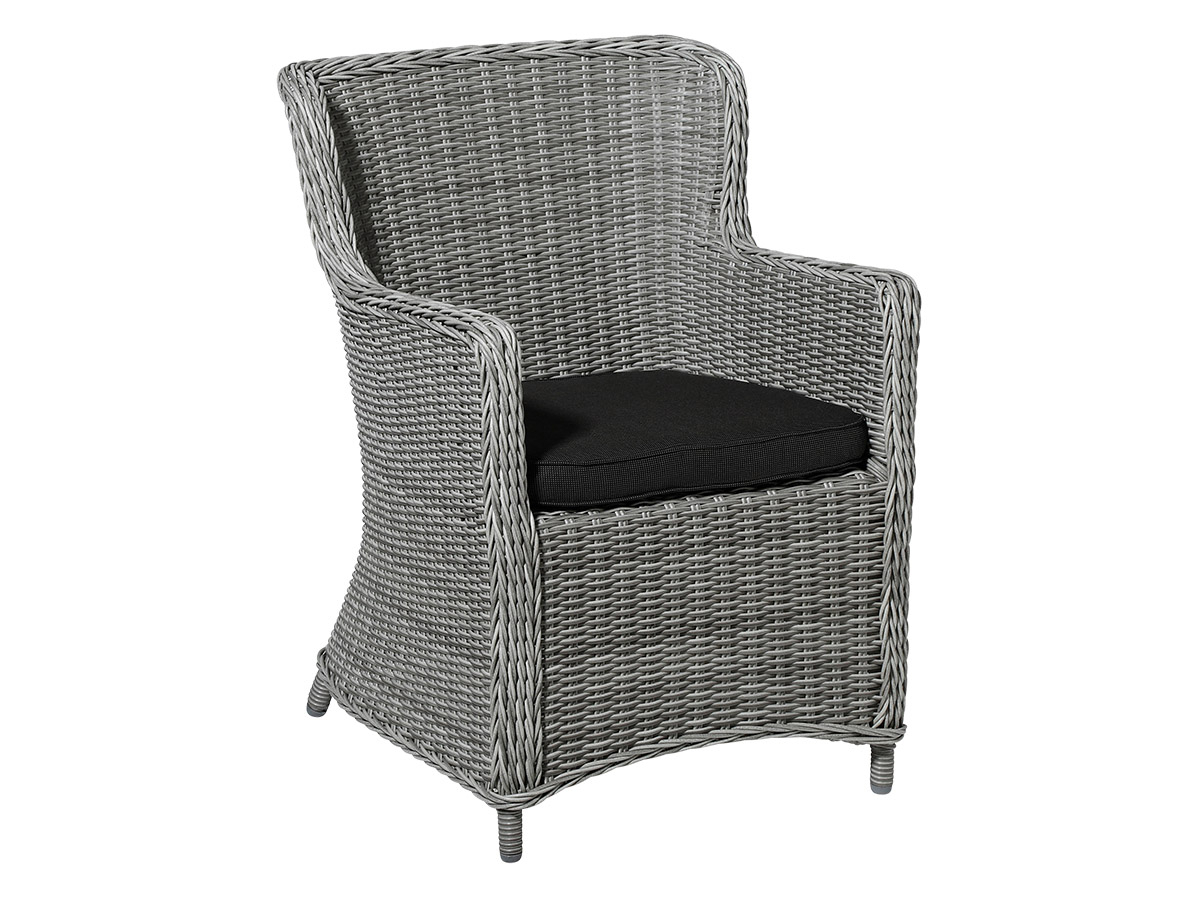 Madison Rib black wicker universeel zitkussen