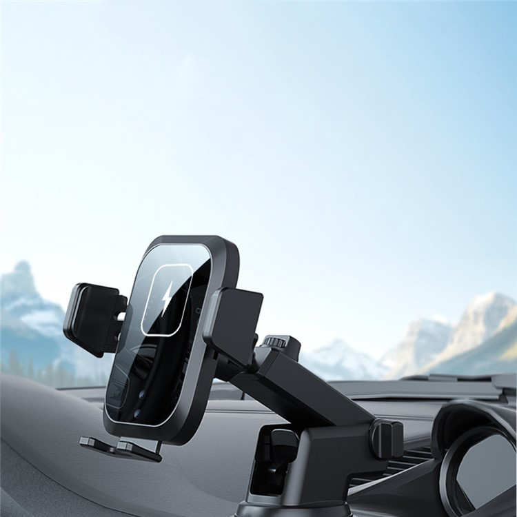 (15W) Auto KFZ Halterung Ladegerät Qi Wireless QC 3.0   Befestigung mit Automatik Infrarotsensor - Schwarz
