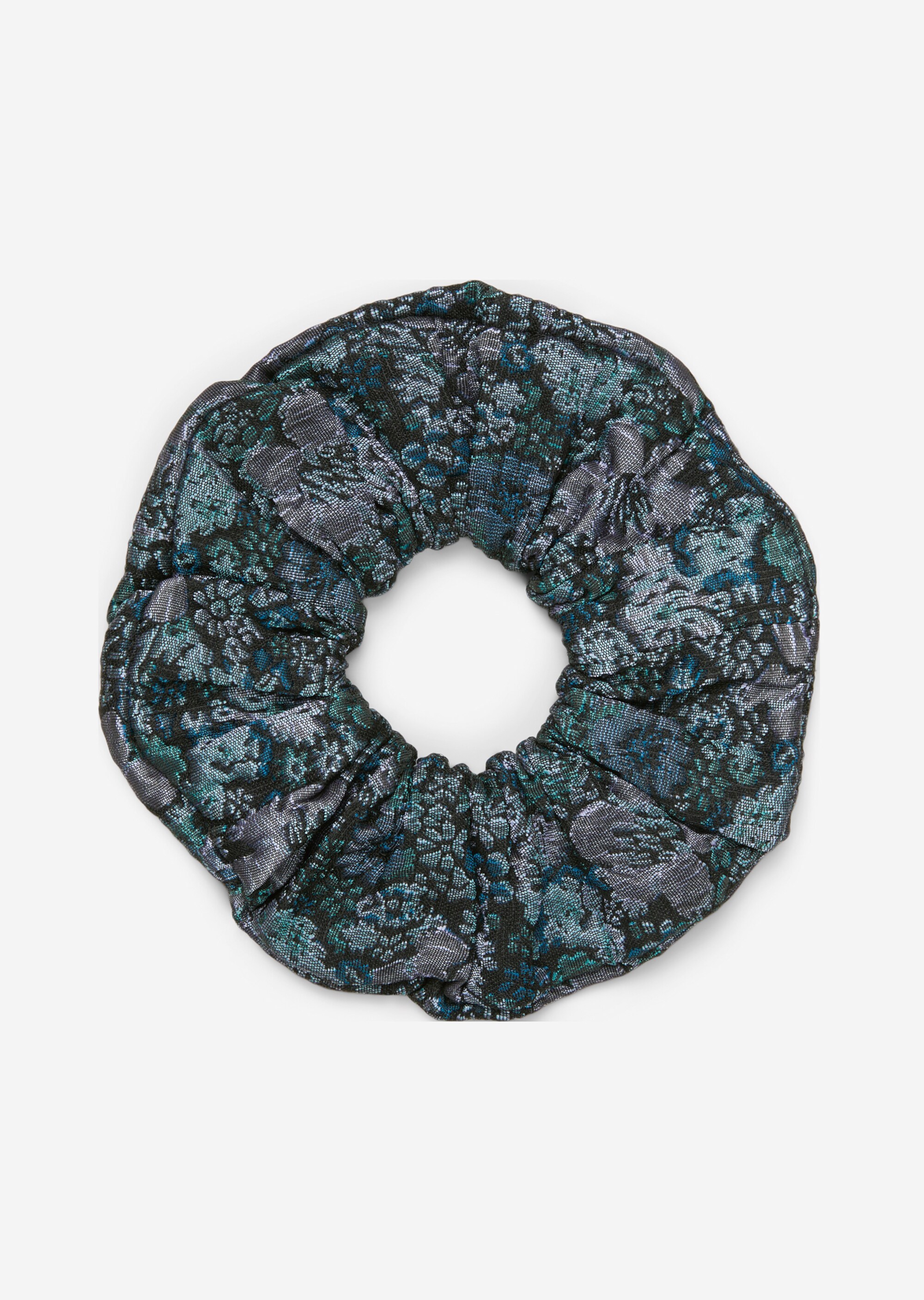 Scrunchieaus Jacquard-Brokat