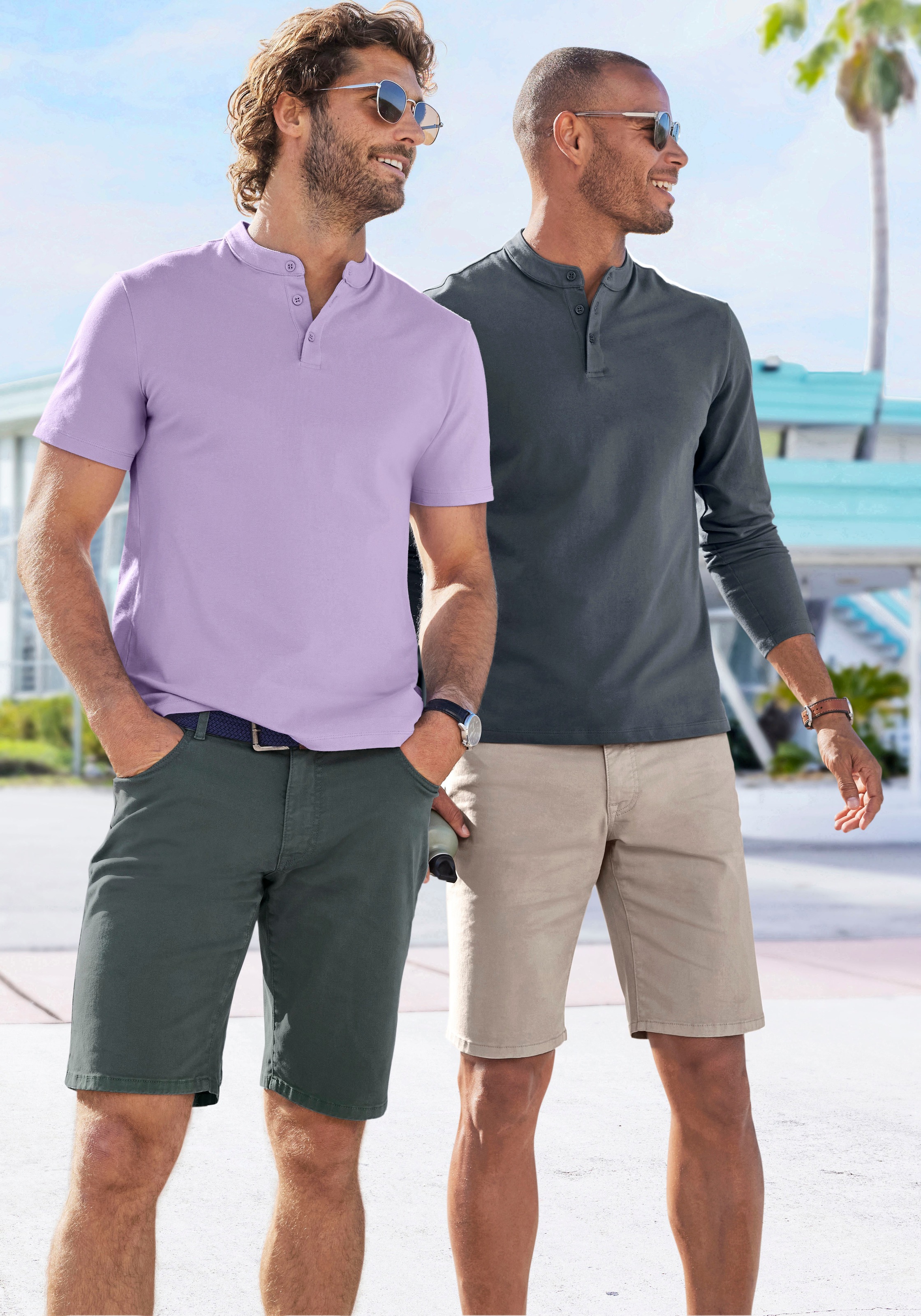 John Devin Poloshirt »mit Stehkragen,«, Regular-Fit, aus Baumwoll-Piqué