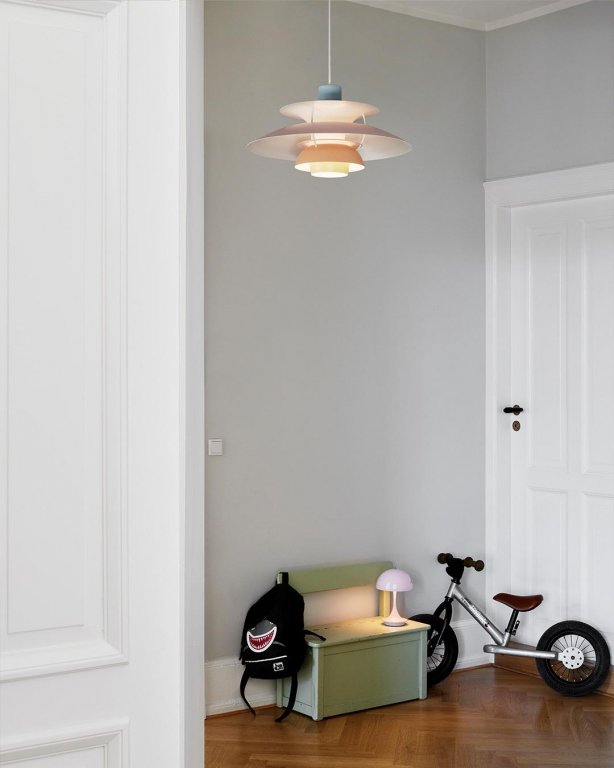 Louis Poulsen PH 5 Pastels hanglamp Ø50 Monochrome Oyster Grey
