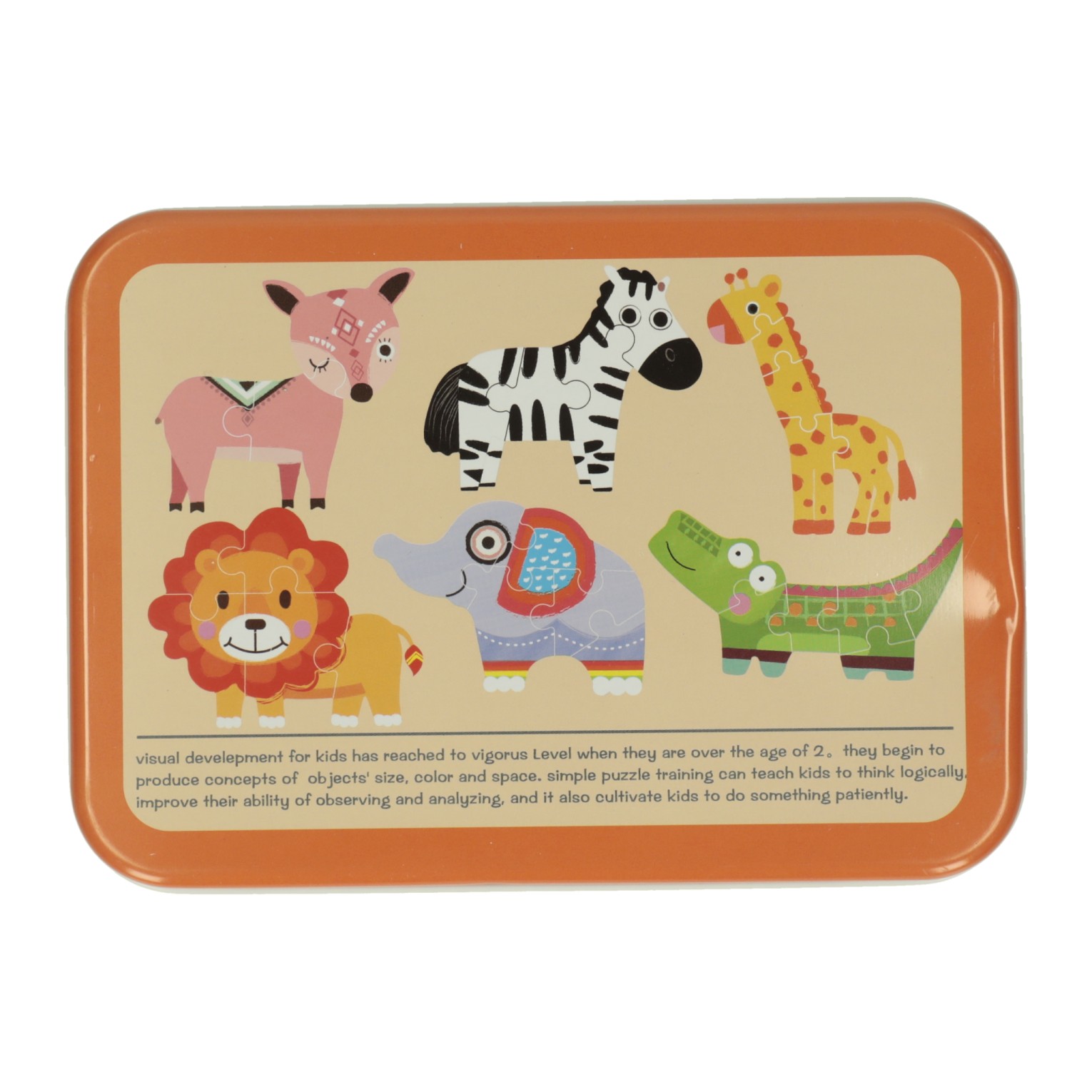 Mijn Eerste 6 Puzzzels in Blik -Wilde Dieren