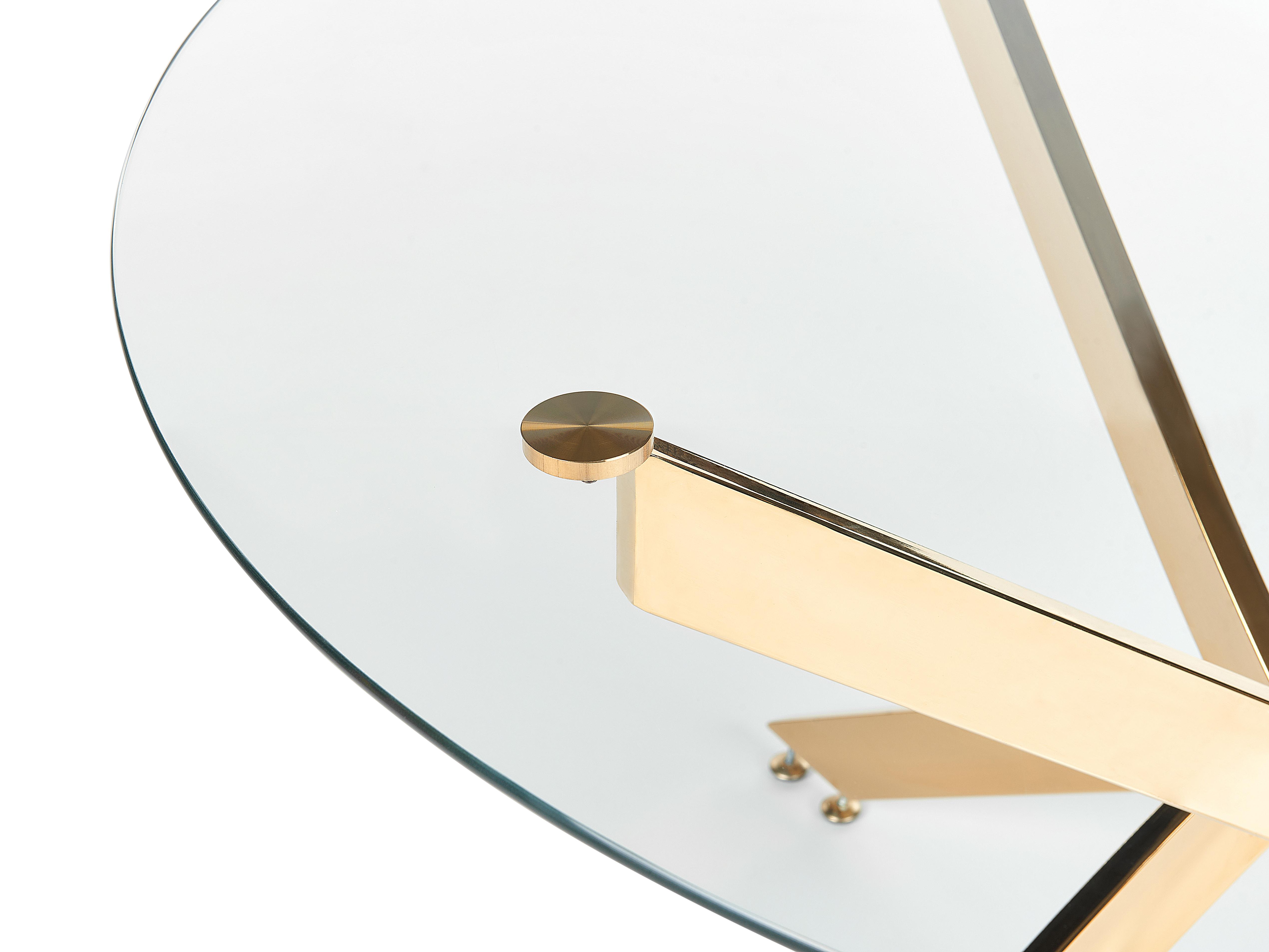 Eettafel MARAMO Goud 120 cm Veiligheidsglas 120 cm