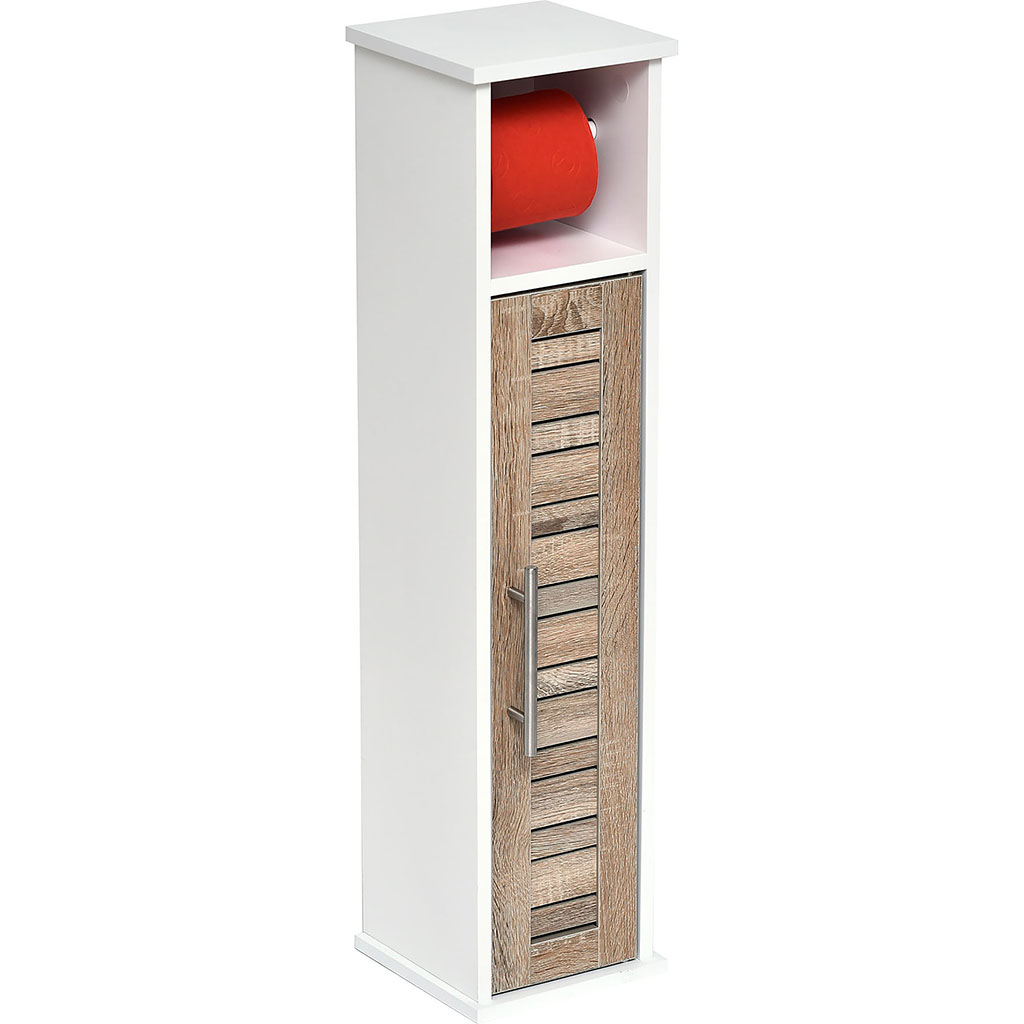 Meuble WC STOCKHOLM réserve et dérouleur papier toilette H 75cm