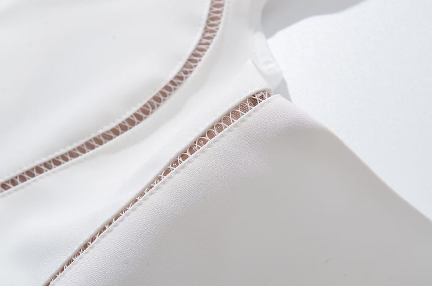 Cumulys - Halter Cutout Panel Midi A-lijn Jurk