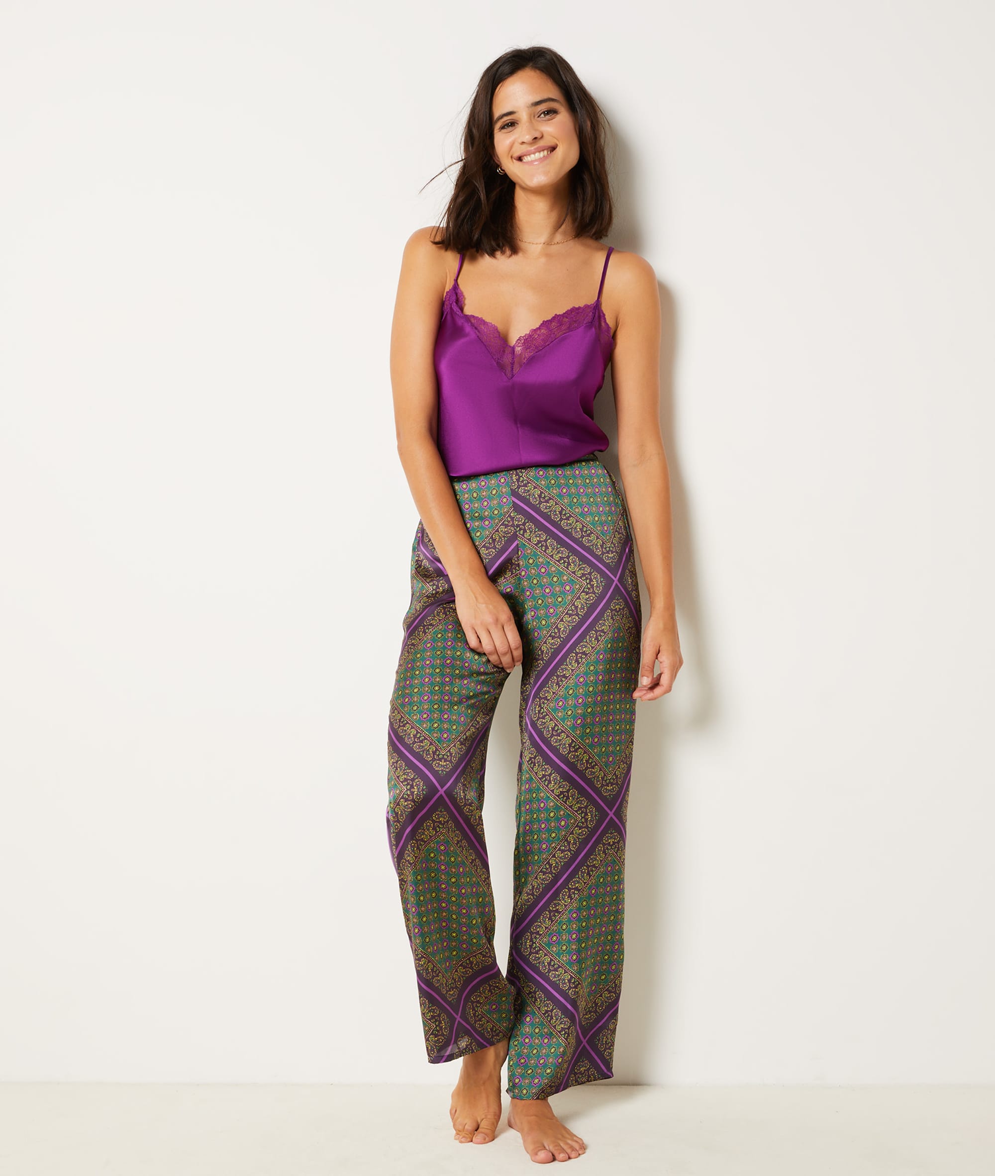 Pantalon de pyjama satiné