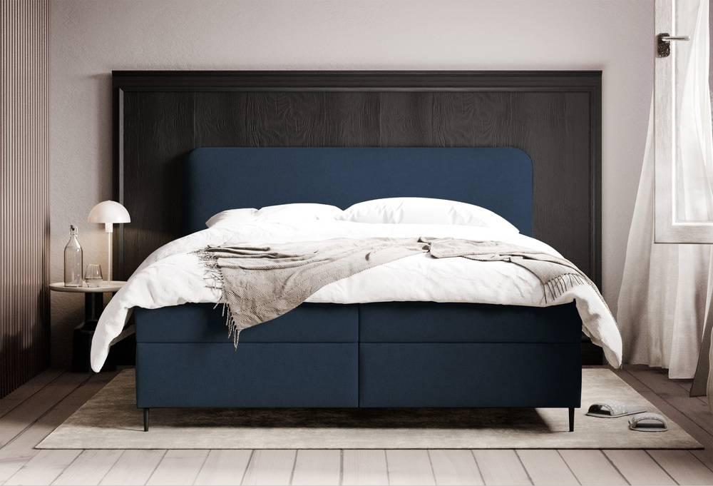 NADUVI Collection Boxspring Contero chenille 140 x 200 cm met