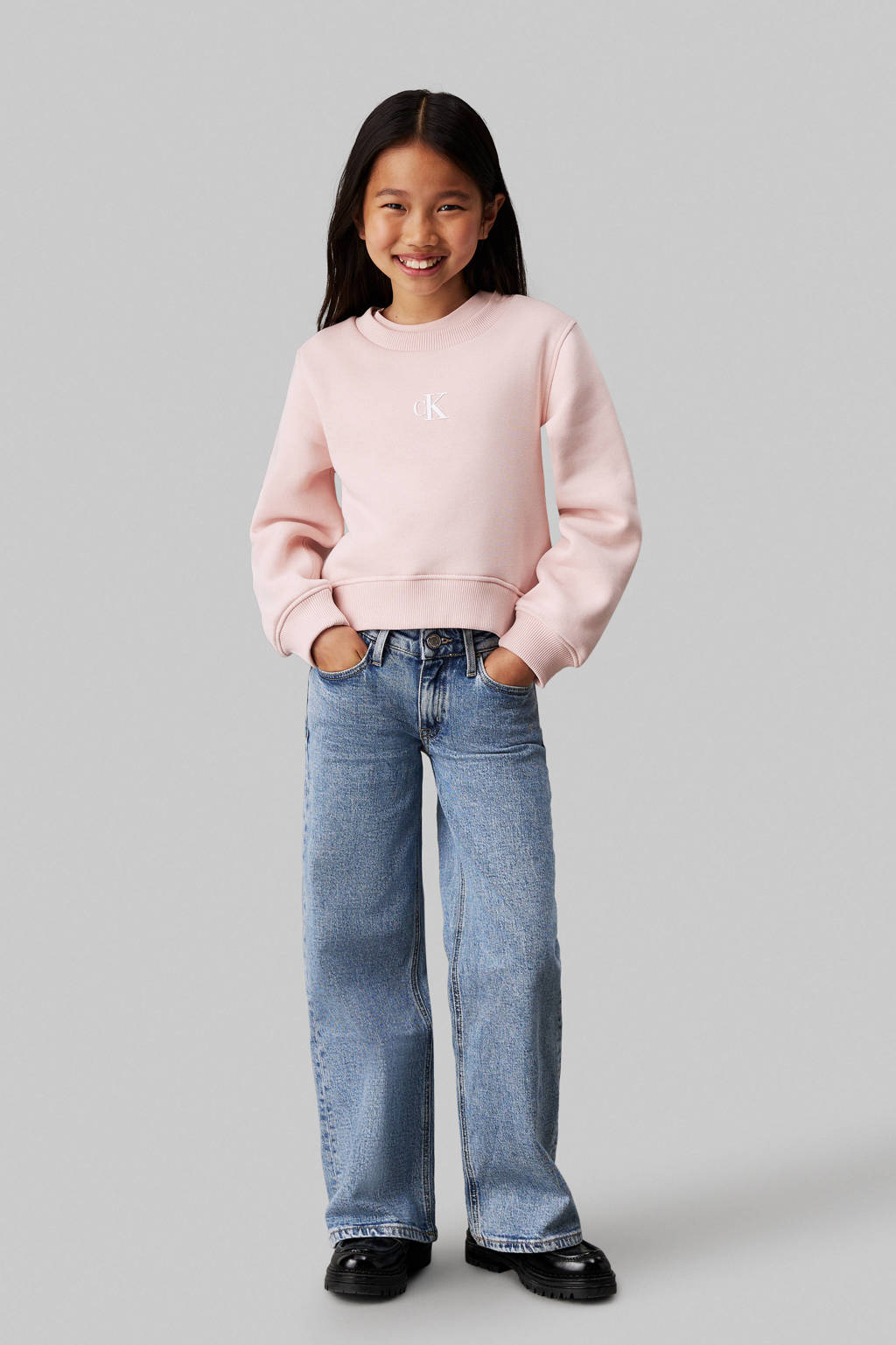 Calvin Klein straight leg jeans salt and pepper blue
