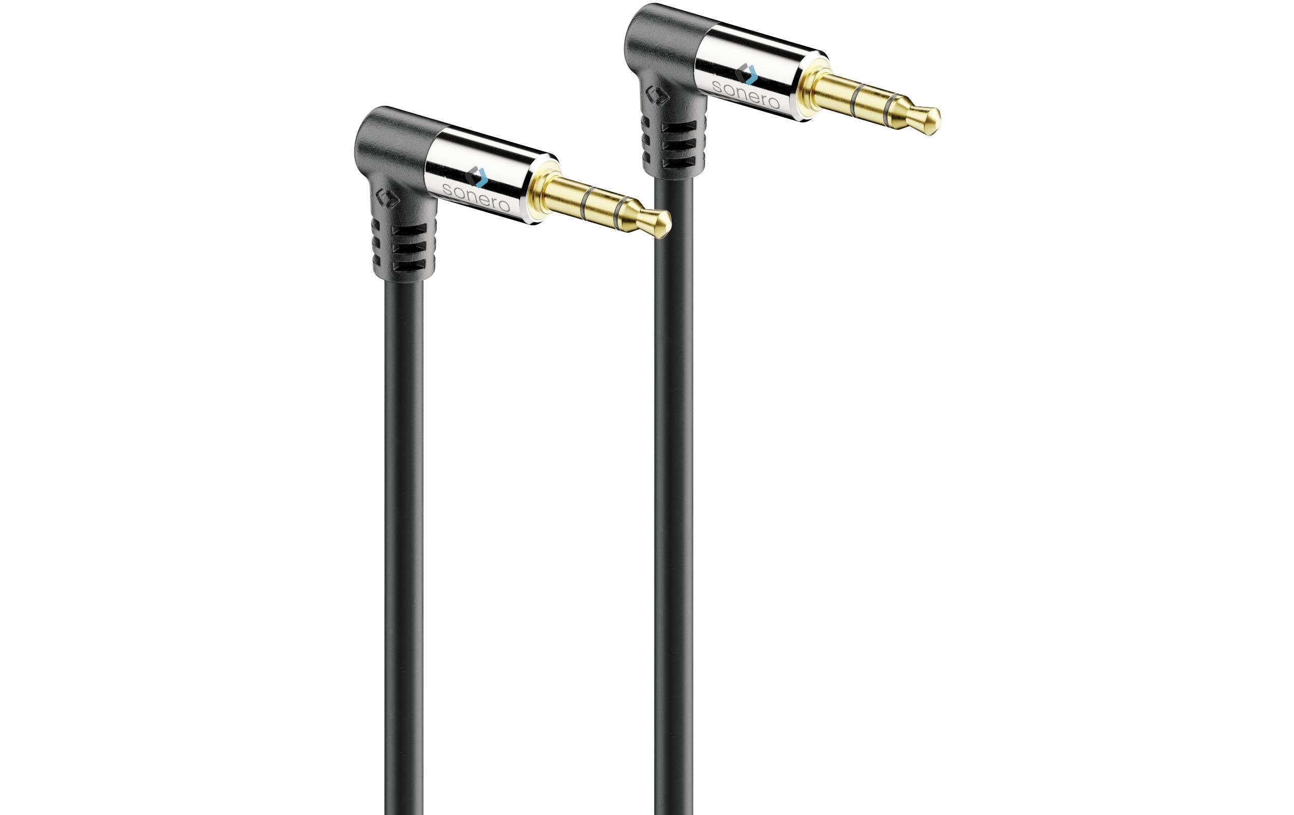 Audio-Kabel 3.5 mm Klinke - 3.5 mm Klinke 2 mStereo-Audiokabel, Winkelklinke-Winkelklinke