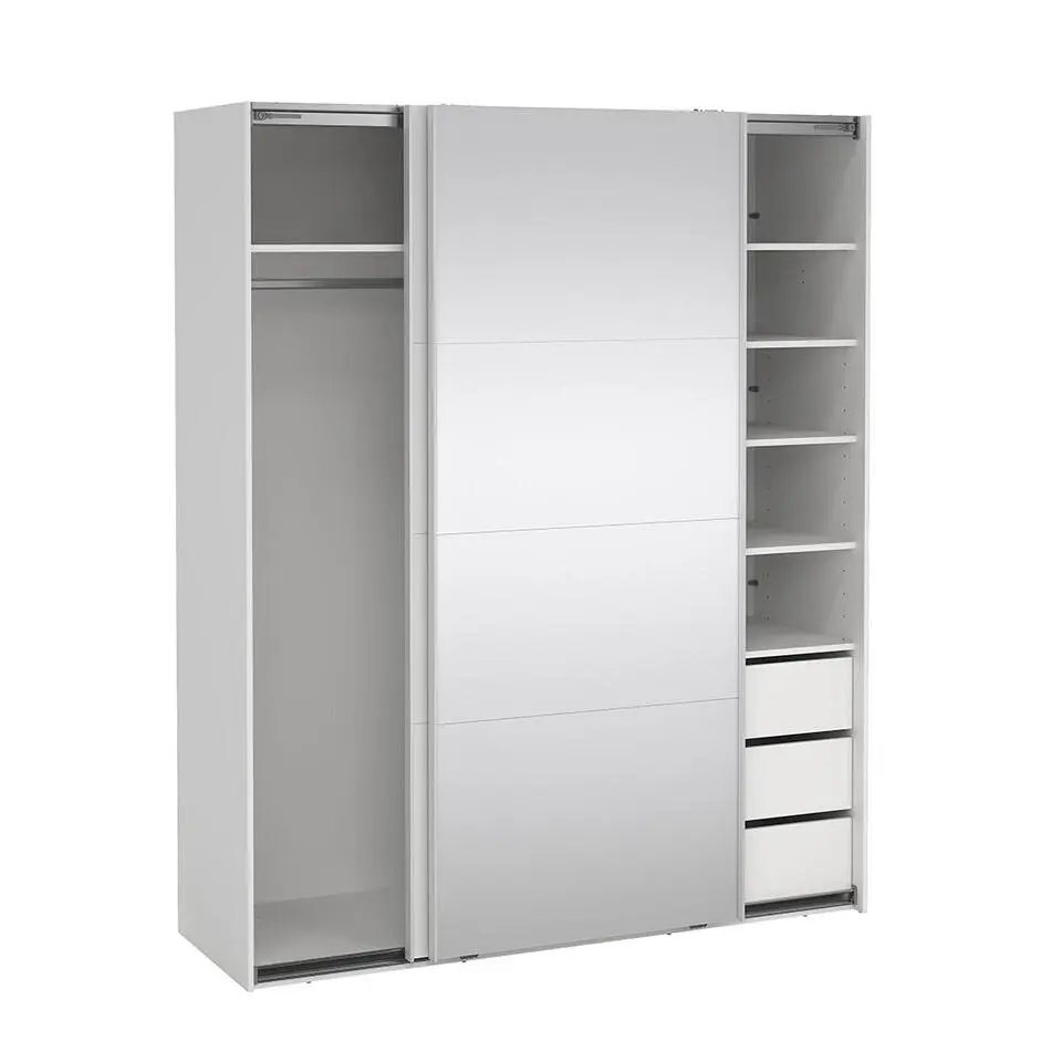 Hioshop Catania schuifdeurkast 2 deuren 180x220cm wit