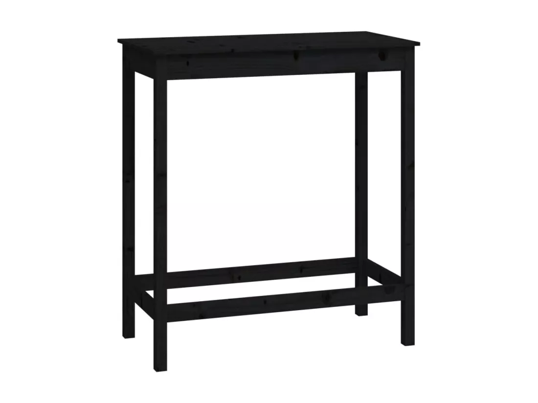 Table de bar Noir 100x50x110 cm Bois massif de pin