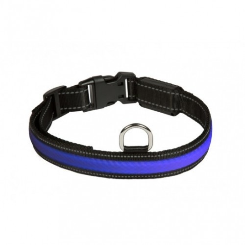 Coleira USB iluminada para cães, branca