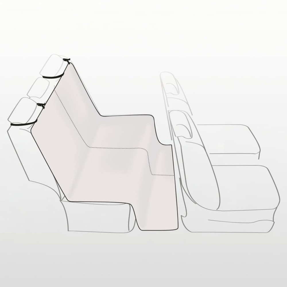 Housse de banquette auto pour chiens 140x120 cm divisible beige