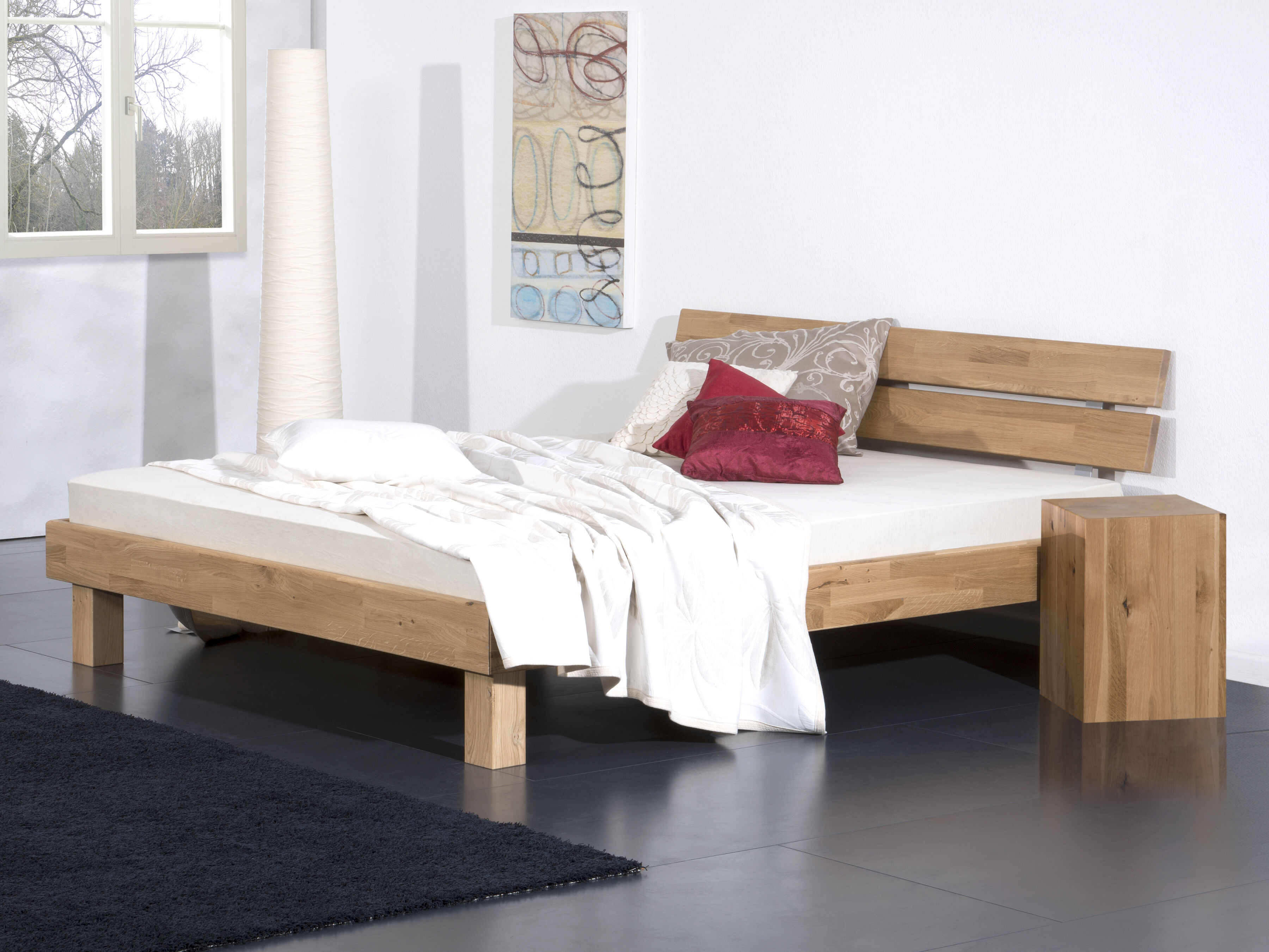 Bett Mondovio Wildeiche massiv