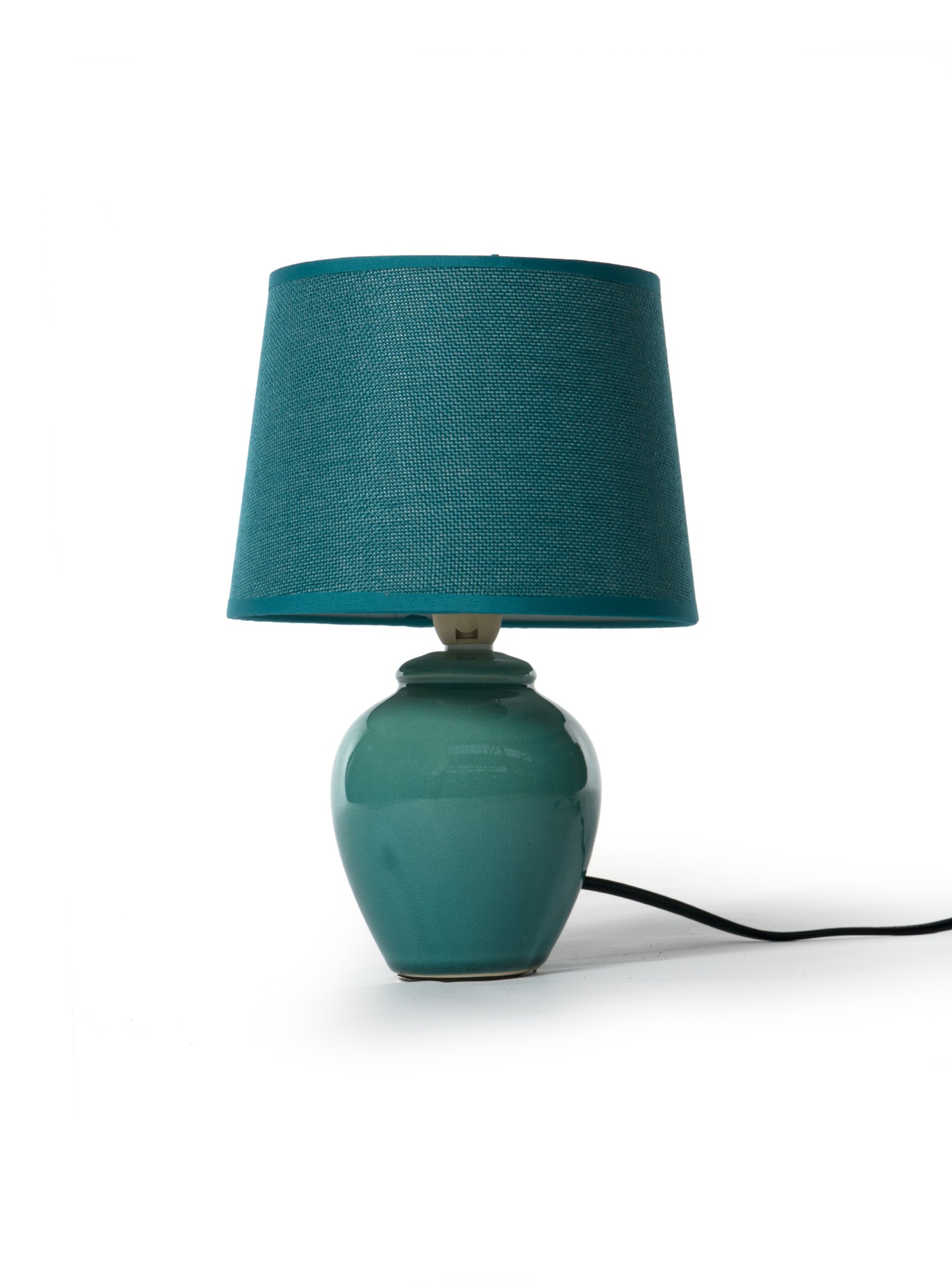 Tischlampe 'Malbun', türkis, Ø 17 cm, H 25 cm von fischer's lagerhaus