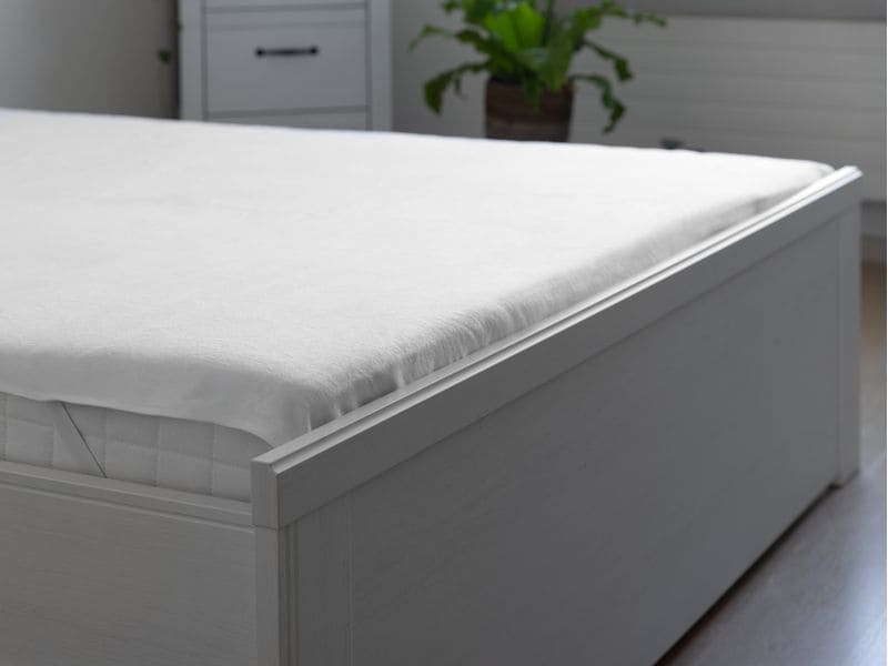 COCON Fixmolton 180 x 200 cm, Weiss Atmungsaktiver Matratzenschoner aus reiner Baumwolle