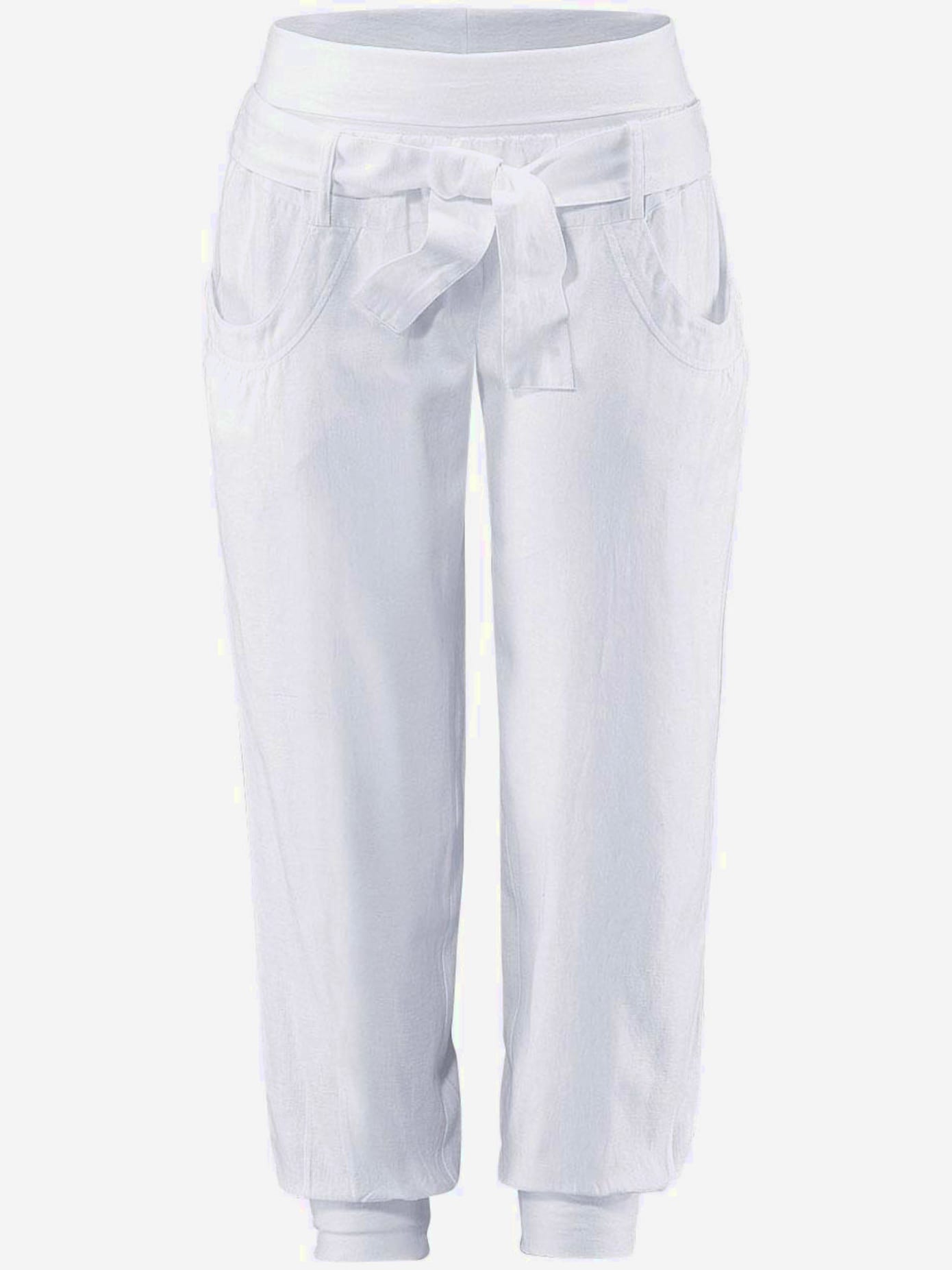 Pantalon de plage large ceinture en jersey