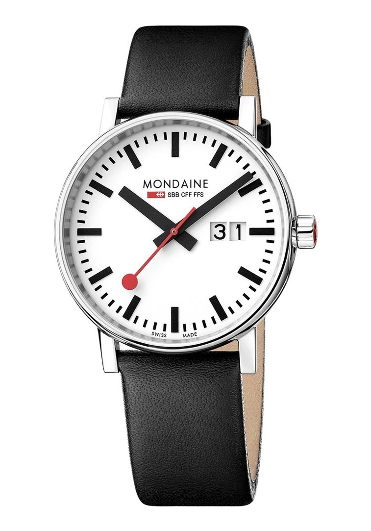 Mondaine SBB evo Armbanduhr Schwarz MSE.40210.LB
