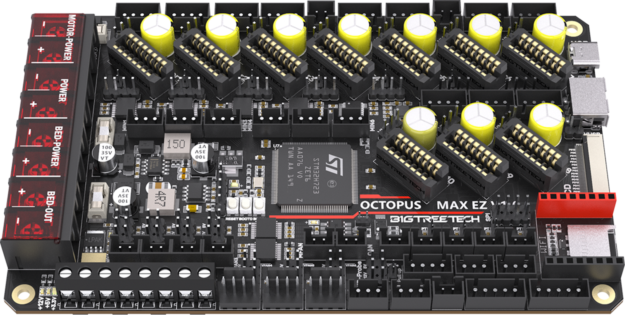 BIGTREETECH  Octopus Max EZ, V1.0    Vielseitige 32-Bit-Platine mit Marlin- und Klipper-Kompatibilität