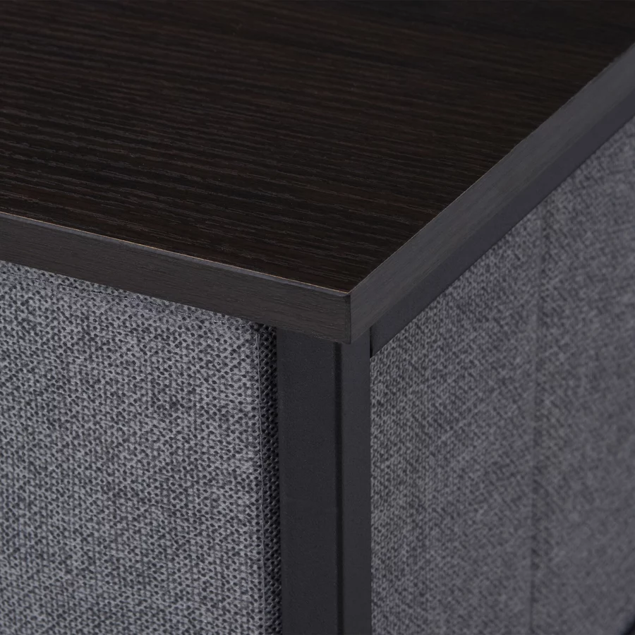 HOMCOM Kommode mit 7 faltbaren Stoffschubladen grau