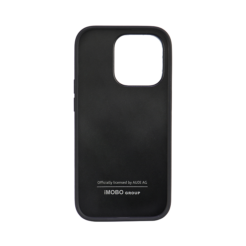 iPhone 14 Pro Leder Hardcase Hülle (AU-TPUPCIP14P-TT/D1-BK) - Schwarz