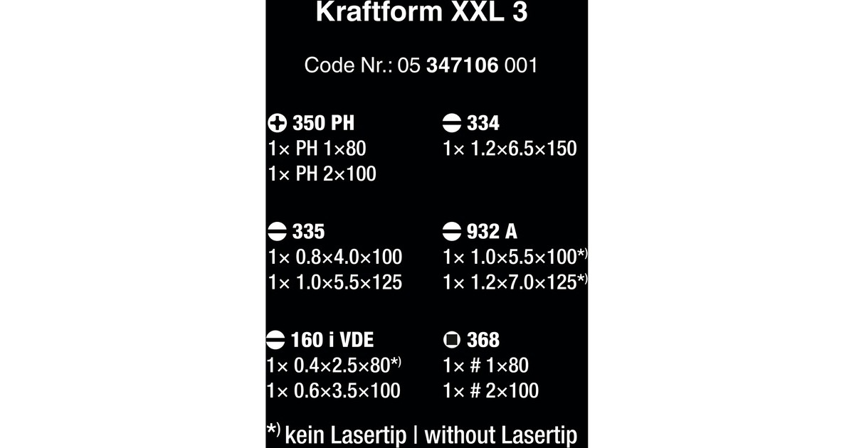 WeraKraftform XXL 3 schroevendraaier  (11-delig)