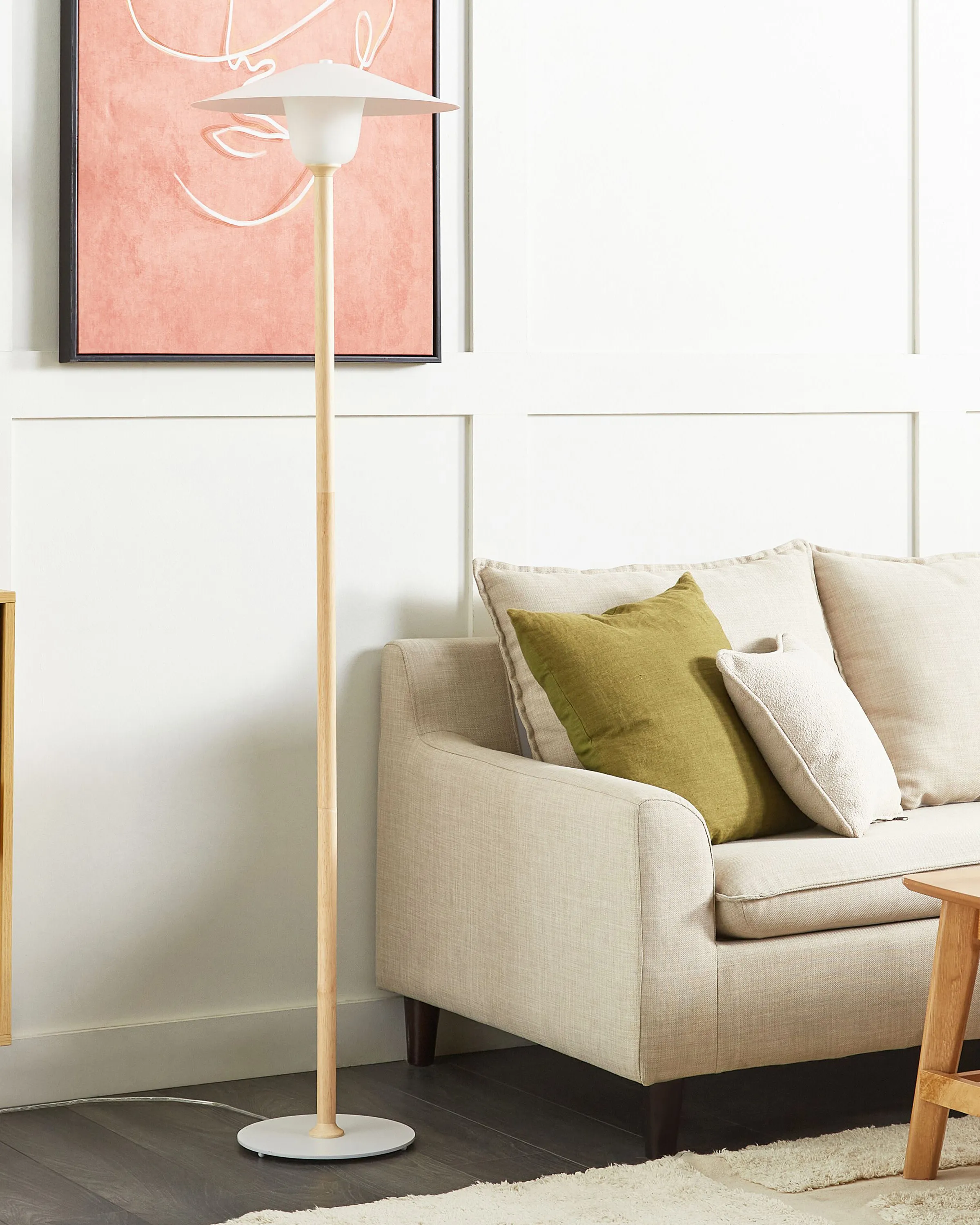 Staande lamp MOPPY Eikenhout Wit