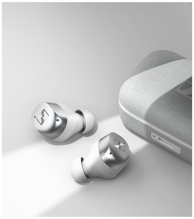 Sennheiser Momentum 4 true wireless in-ear høretelefoner (hvid-sølv)
