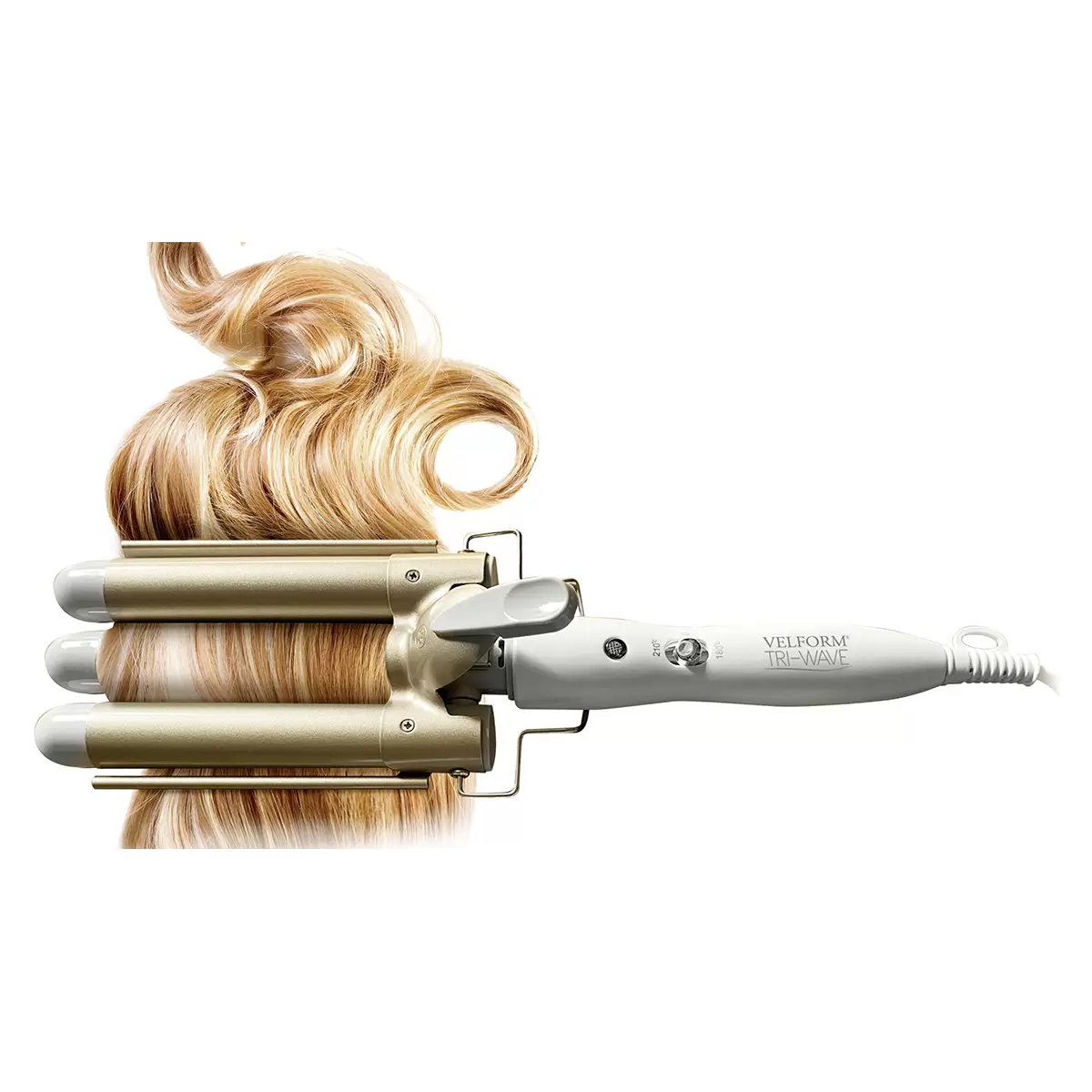 Lockenstab Velform Tri-Wave Curler weiss