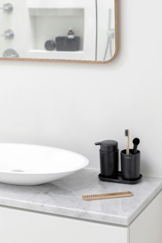 ReNew Badkameraccessoire-set, zeepdispenser, tandenborstelhouder en sc