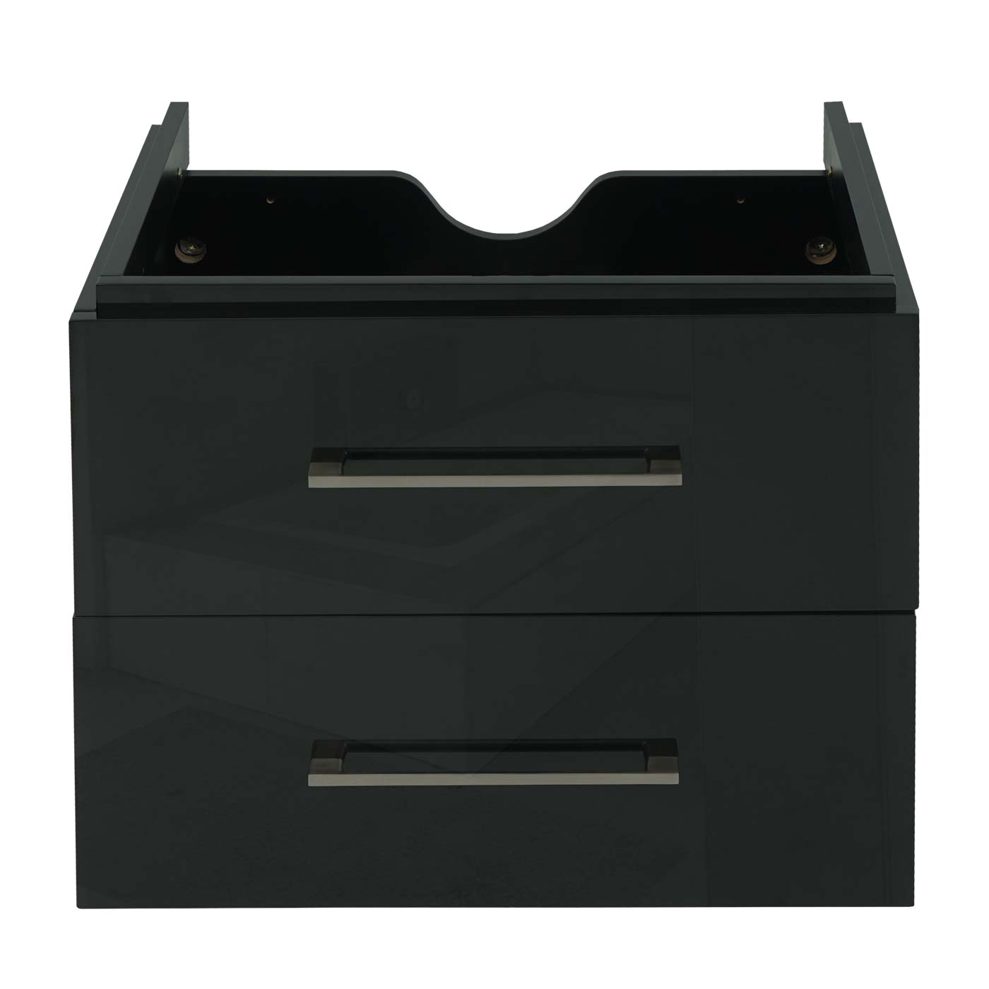 Premium Waschbeckenunterschrank MCW-D16, Waschtischunterschrank Waschtisch Badmöbel, hochglanz 60cm ~ schwarz