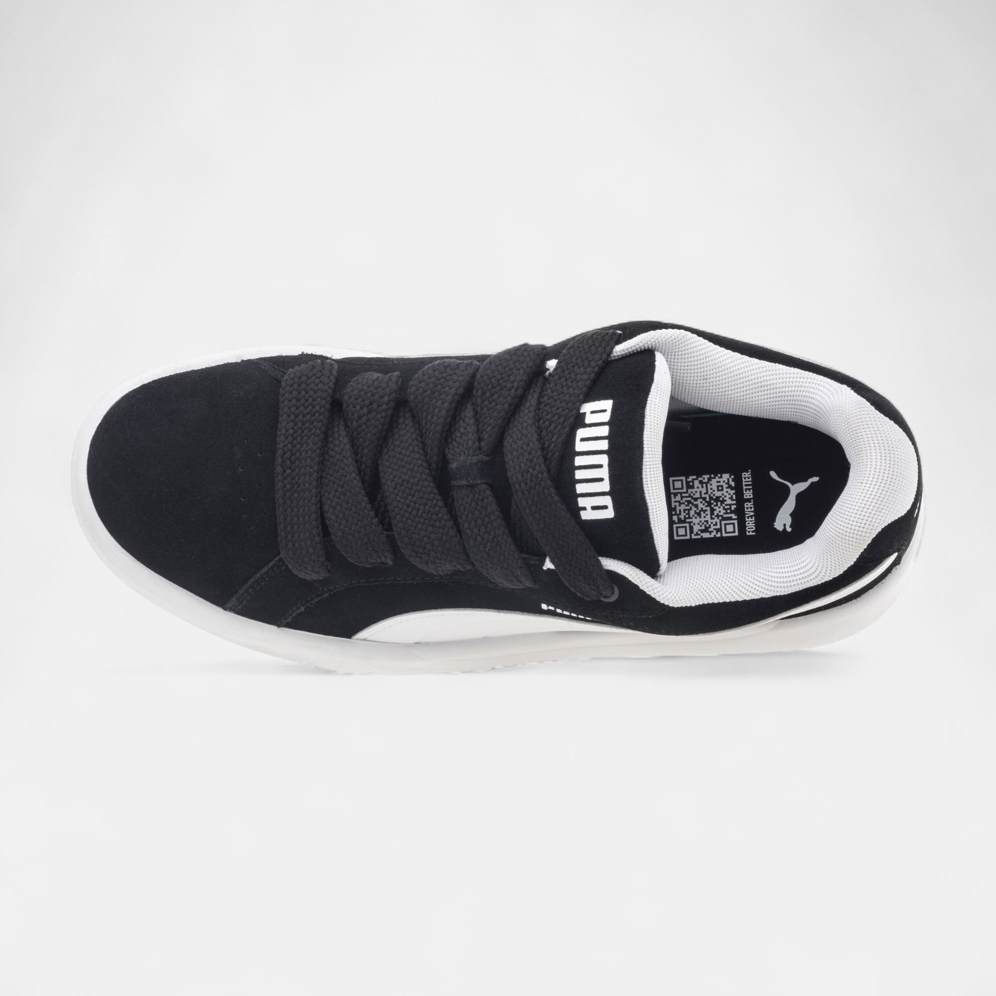 Sneakers Garçon en cuir noir