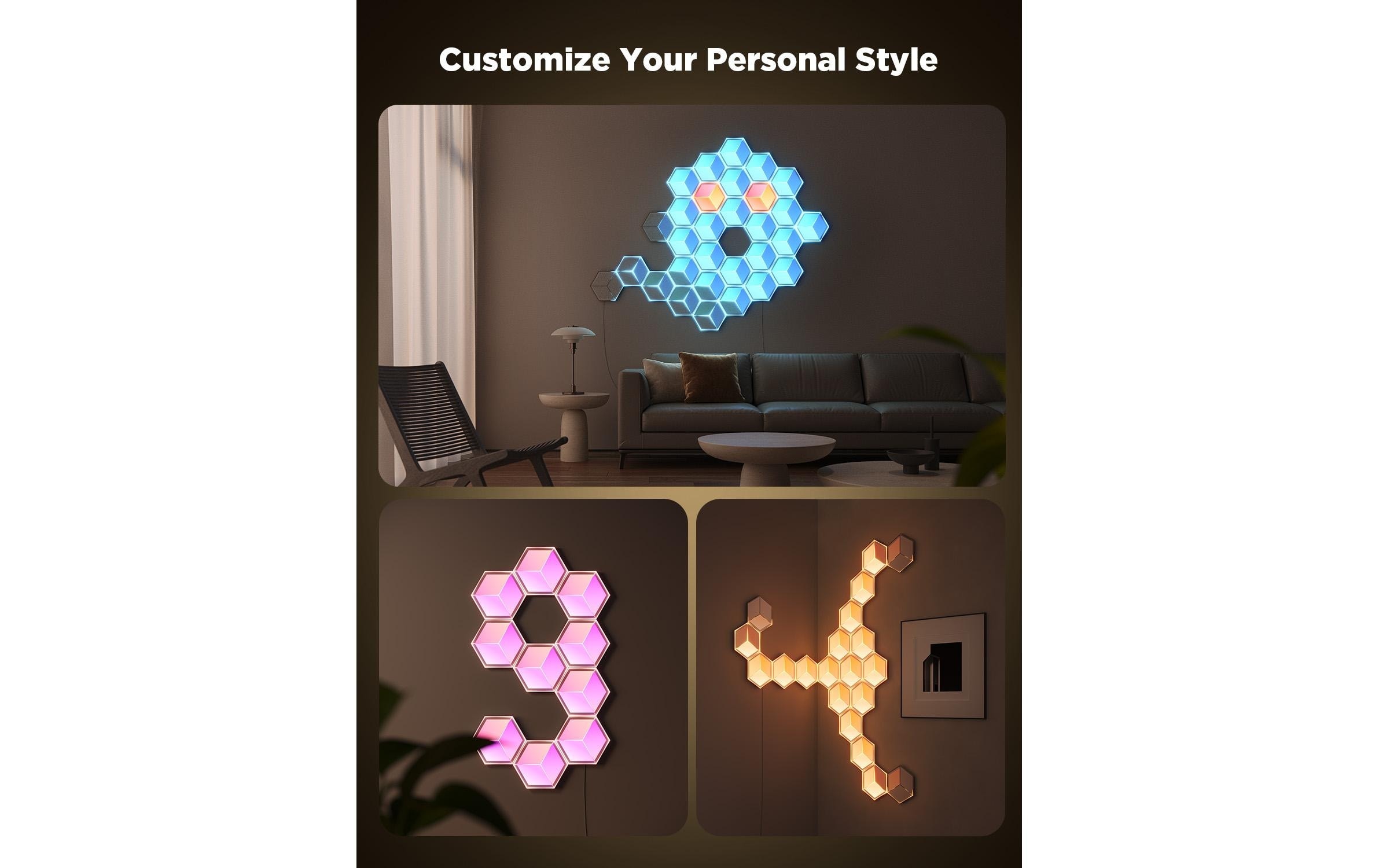 Govee LED Wandleuchte »Govee Glide Hexa Ultra, 7er-Pack, RGBIC«