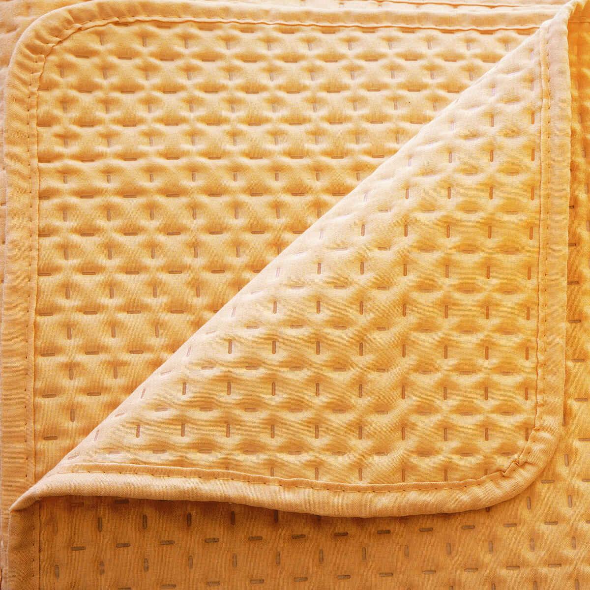 DESSUS LIT DOLCE 240X260CM 2 TAIES OCRE