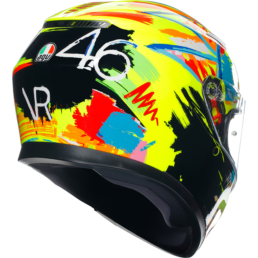 AGV - Casque K3 Rossi Winter Test 2019 Jaune / Noir / Multicolore