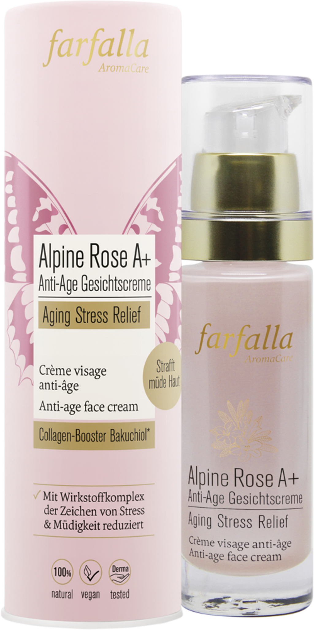 farfalla  Anti-Age Gesichtscreme Alpine Rose A+, 30 ml