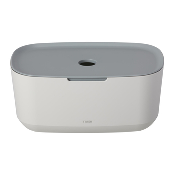 Tiger Opbergbox TESS met deksel wit/lichtgrijs