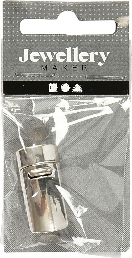 Magnetlås - Ø 26 MM - Hulstr. 10 MM - Antik Sølv - 1 Stk