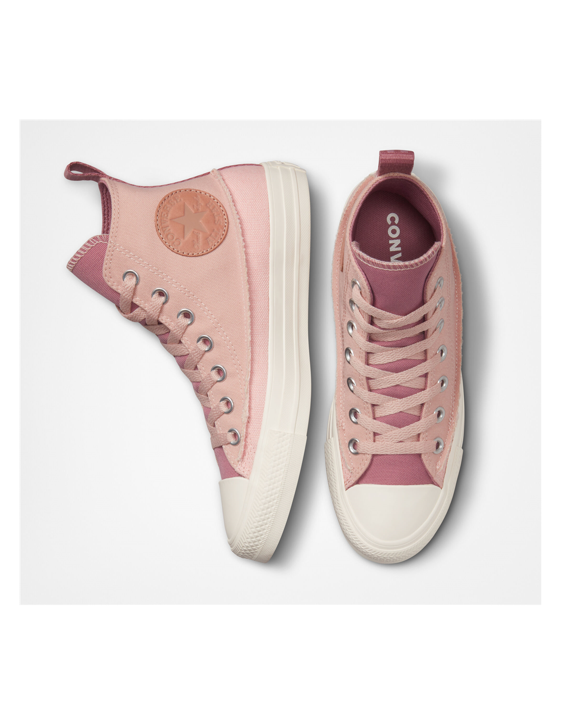 converse sneakers montantes femme All Star Hi Crafted Canvas rose vintage