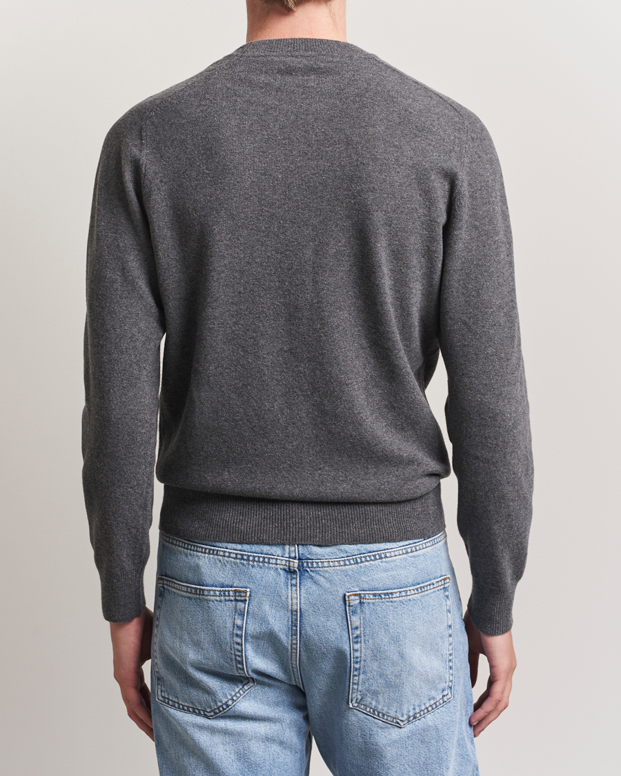 Altea Wool/Cashmere Crew Neck Pullover Charcoal