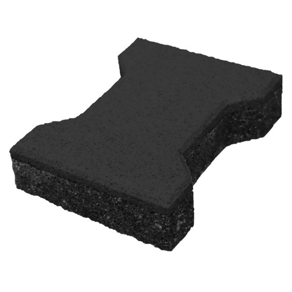 Rubberen baksteen - 43 mm - Zwart - 20x16 cm