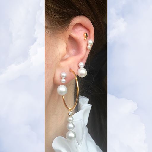 The Earring Shop Moon Ørering, Guld